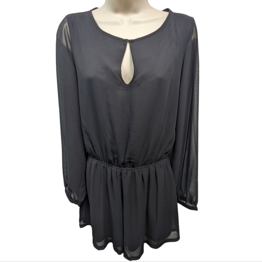 Express Keyhole Chiffon Romper Sz M